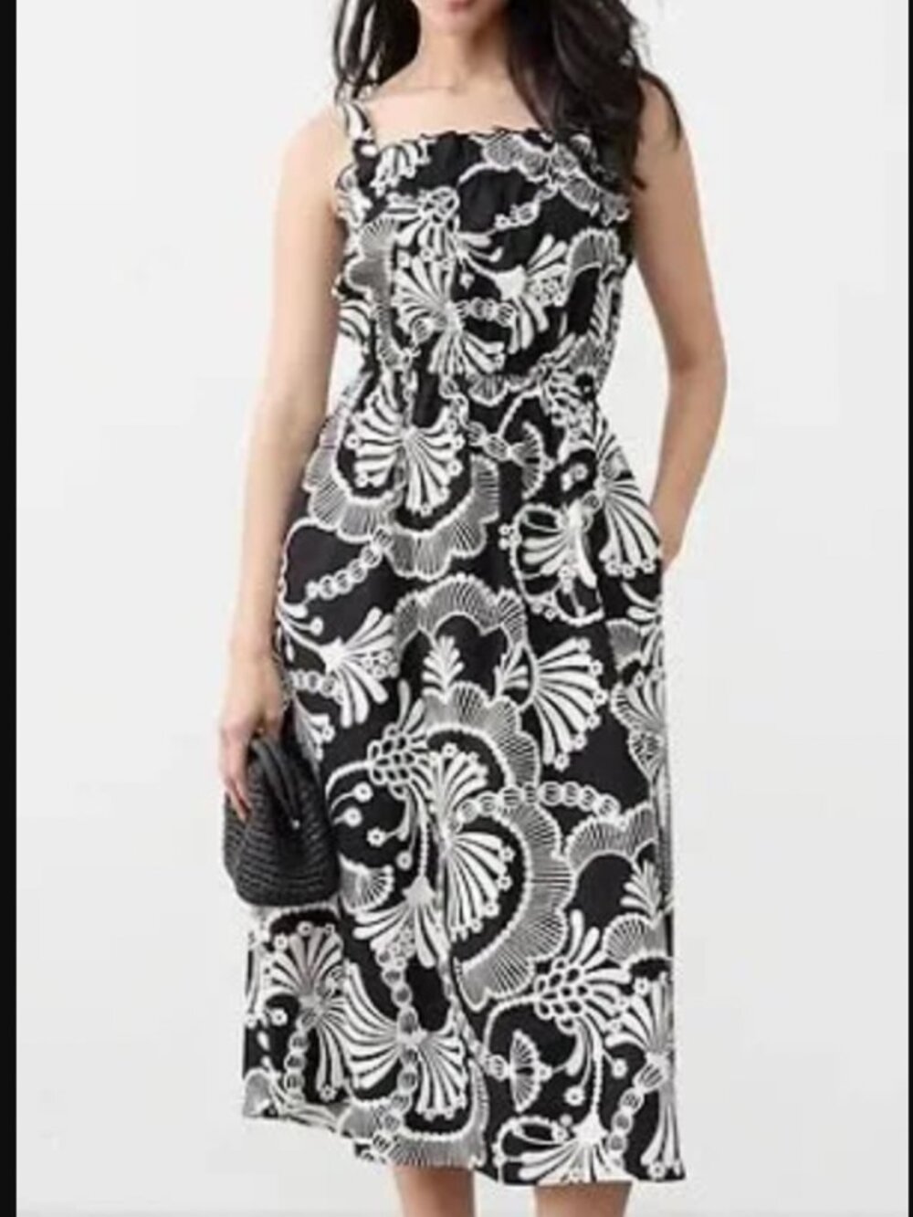 New with tags Banana Republic Poplin Gathered Waist Dress, Small, Retails $150